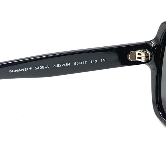 CHANEL Women's Sunglasses CH5408A 622/S4 Black Gold Grey 56mm - Picture 7 of 8